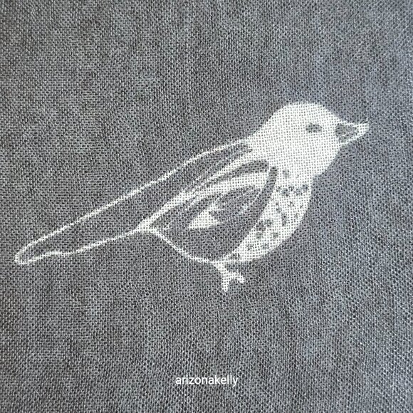 NWT Beck Sondergaard Wool/Silk Sparrow Scarf LIghtweight Bird - Picture 6 of 11